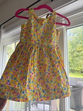 Polo by Ralph Lauren Yellow Floral Cotton Sundress for Girls